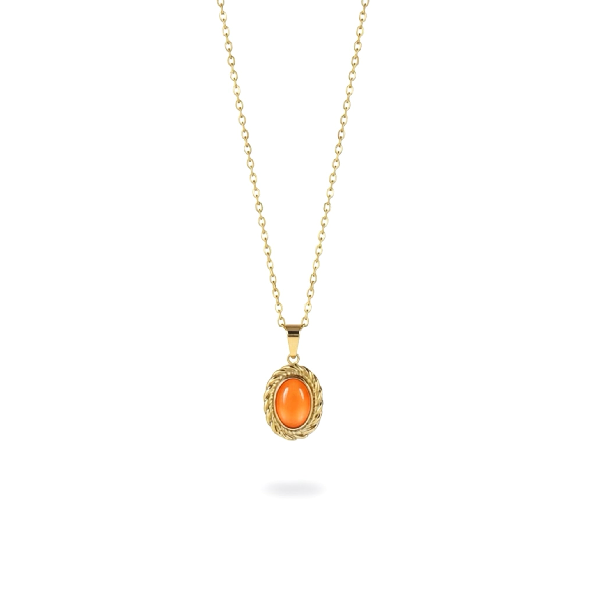 𝖲𝖠𝖡𝖤𝖭𝖣𝖠 Orange Necklace