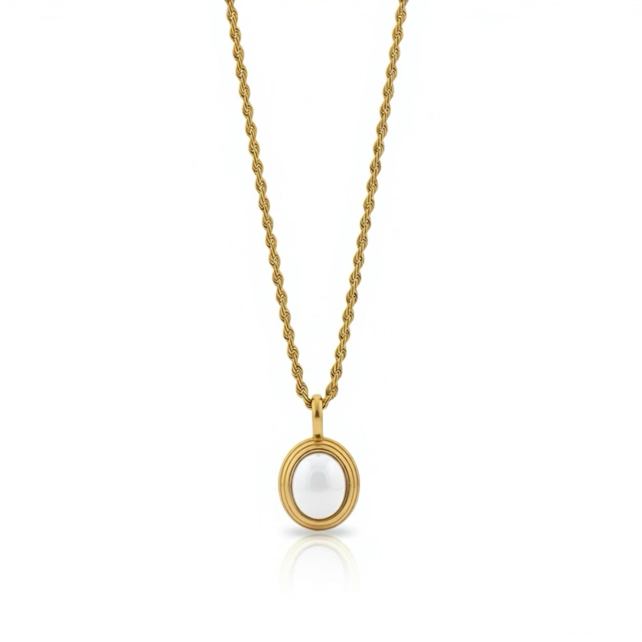 𝖲𝖠𝖡𝖤𝖭𝖣𝖠 Oval Necklace