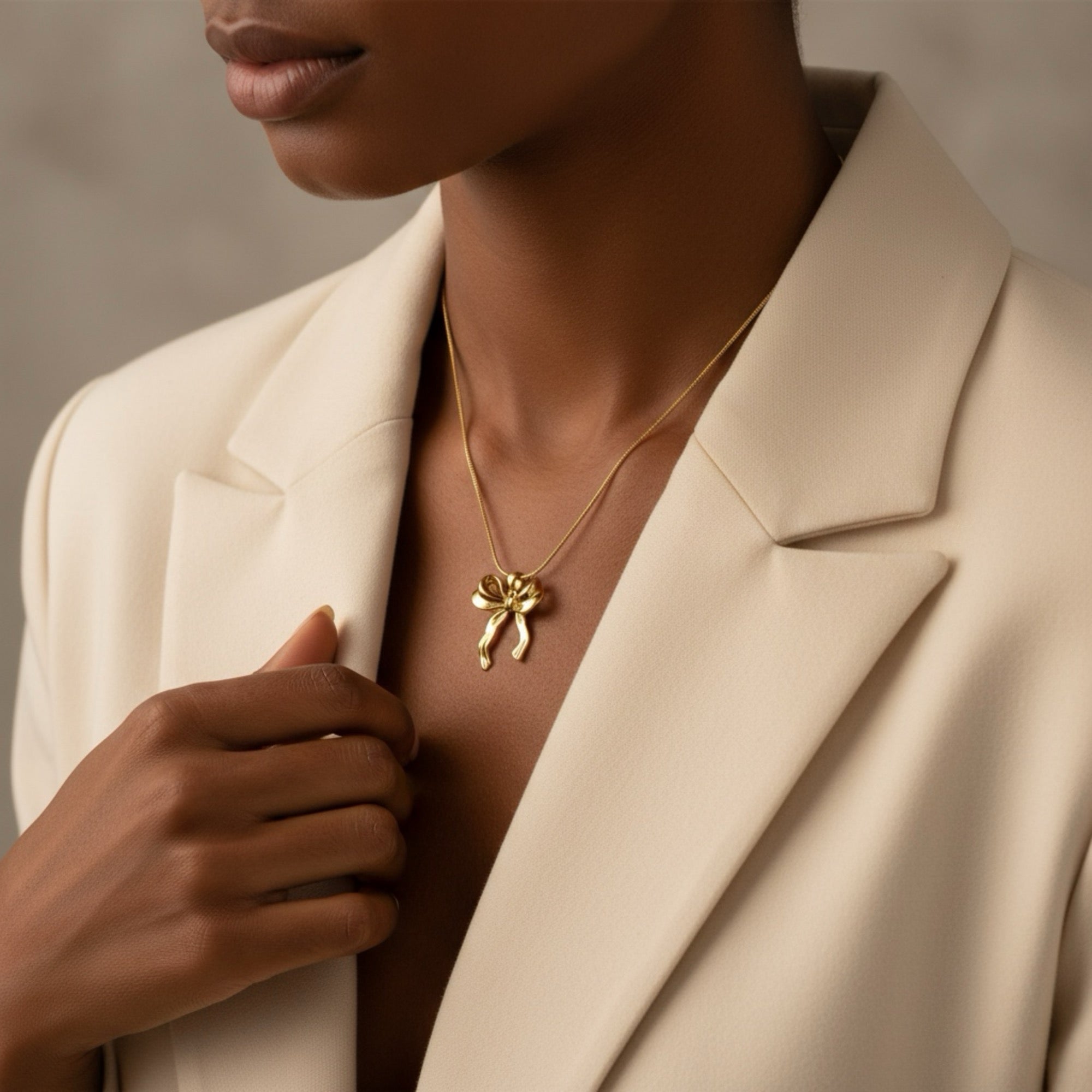 𝖲𝖠𝖡𝖤𝖭𝖣𝖠 Ribbon Necklace